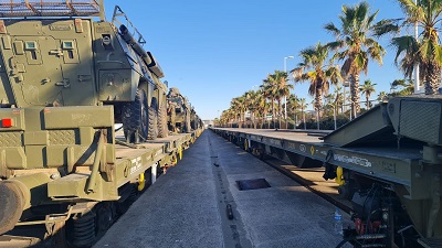 El Ejército de Tierra estrena operativa ferroviaria desde el Puerto de Algeciras